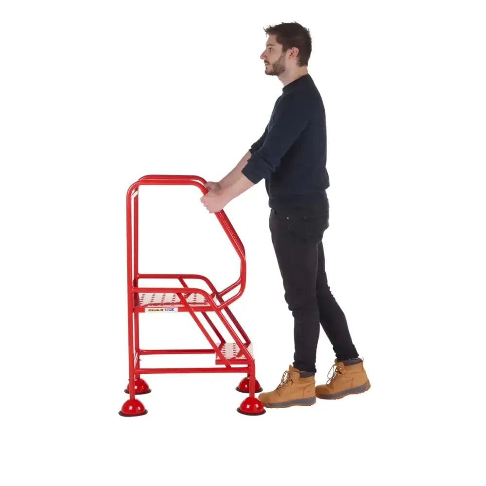 Climb-it uk domed feet steps - red