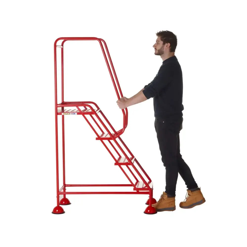 Climb-it uk domed feet steps - red