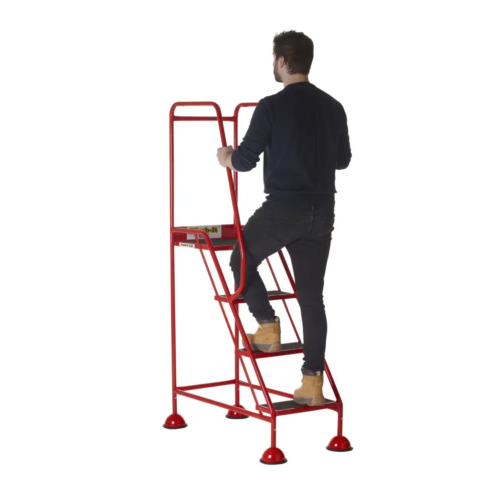 Climb-it uk domed feet steps - red