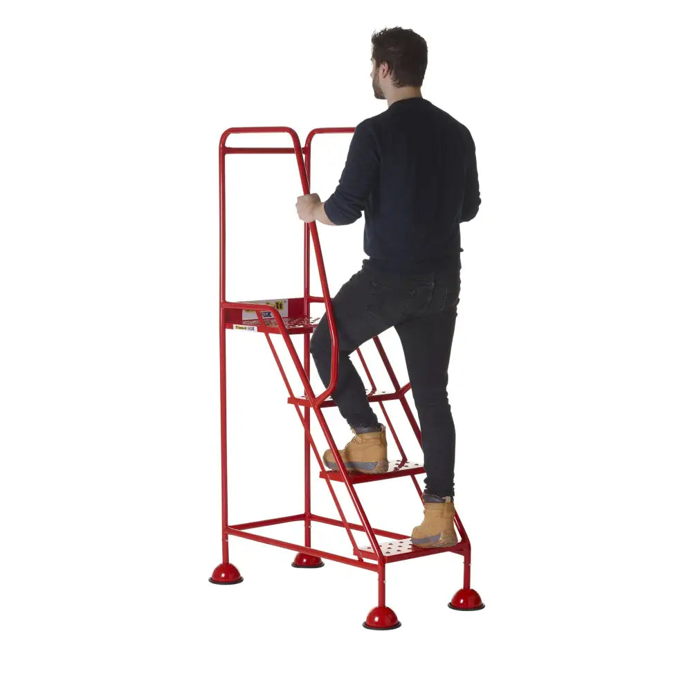Climb-it uk domed feet steps - red