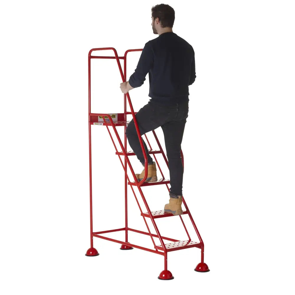Climb-it uk domed feet steps - red