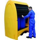 Covered drum storage system