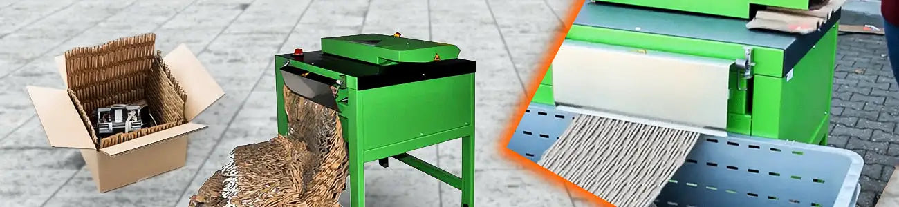 Cushion Pack Cardboard Shredder Action Pictures