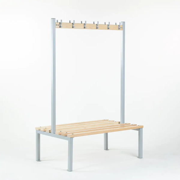 Double Sided Cloakroom Bench with Coat Hooks Get Me Packaging