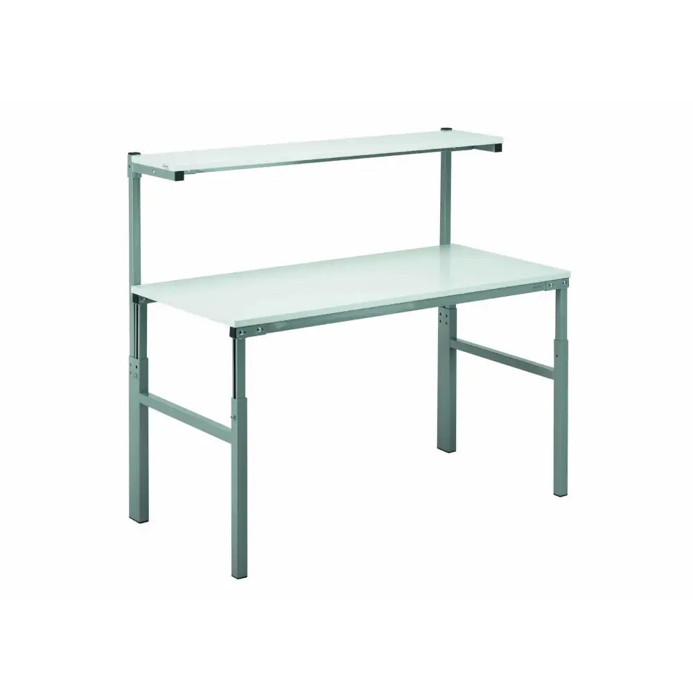 Ergonomic workbenches with shelf