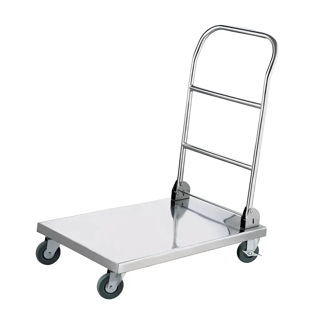 Folding stainless steel trolleys