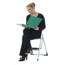 Folding steps with soft grip handle