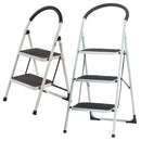 Folding steps with soft grip handle