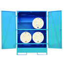 Fully enclosed drum stores
