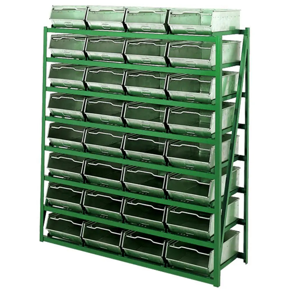 Galvanised bin racks