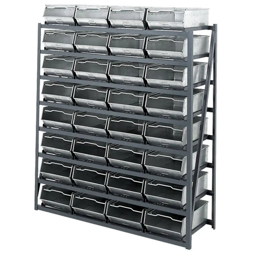 Galvanised bin racks