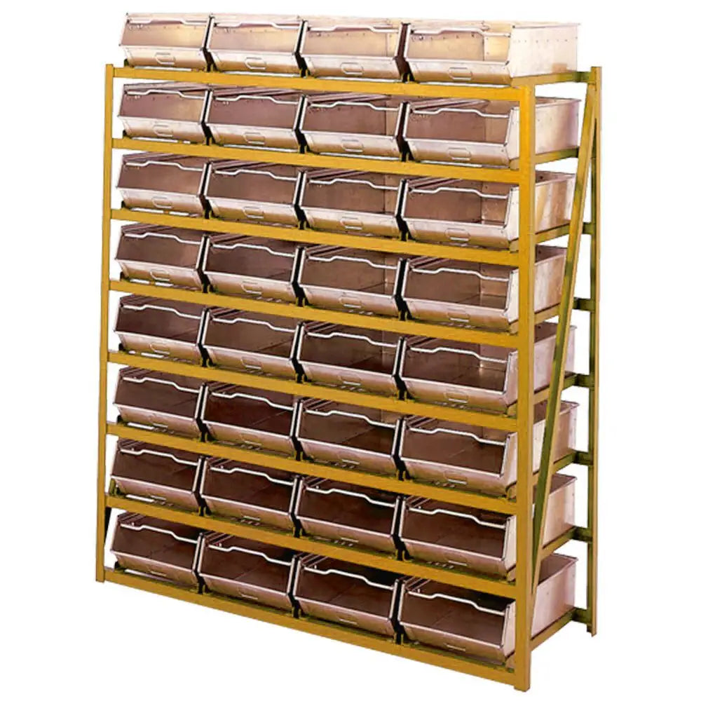 Galvanised bin racks