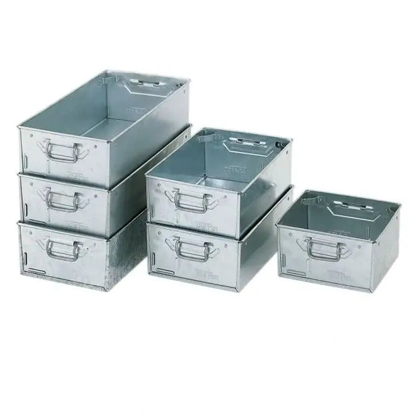 Galvanised tote pans
