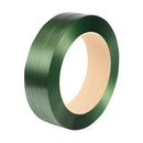 Green embossed pet strapping 15.5mm x 0.7mm 1750mtr. 440kg break strain