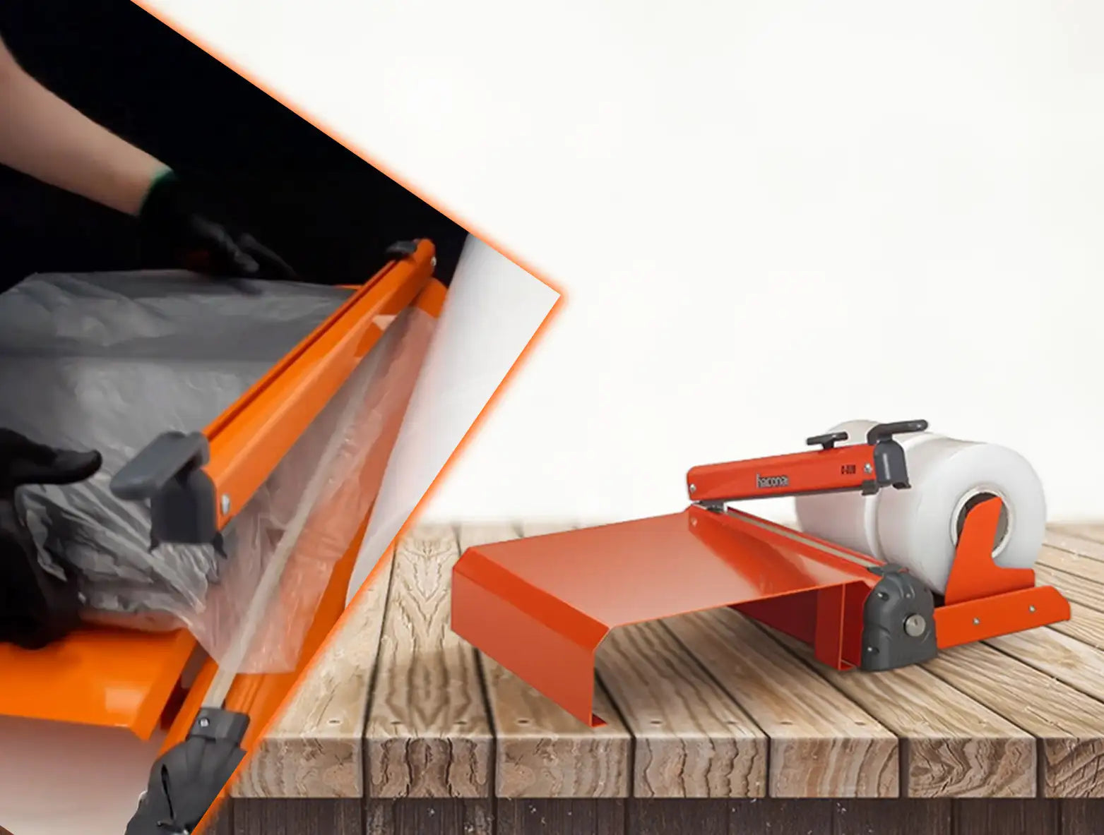 Hacona C Type Heat Sealing Machine Collage With Lay Flat Tube