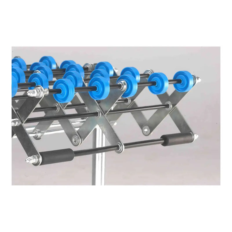 Heavy duty flexible skate wheel expanding conveyor 400mm x 3.5m ext.