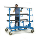 Heavy duty mobile bar storage rack