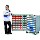 High density storage cabinets