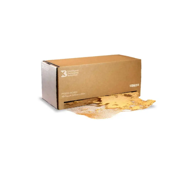 Honeycomb Paper 500mm x 250m x 80gsm – Extended Core – Roll and Box Get Me Packaging
