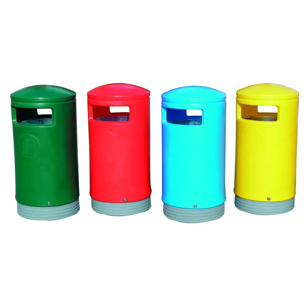 Hooded top litter bins