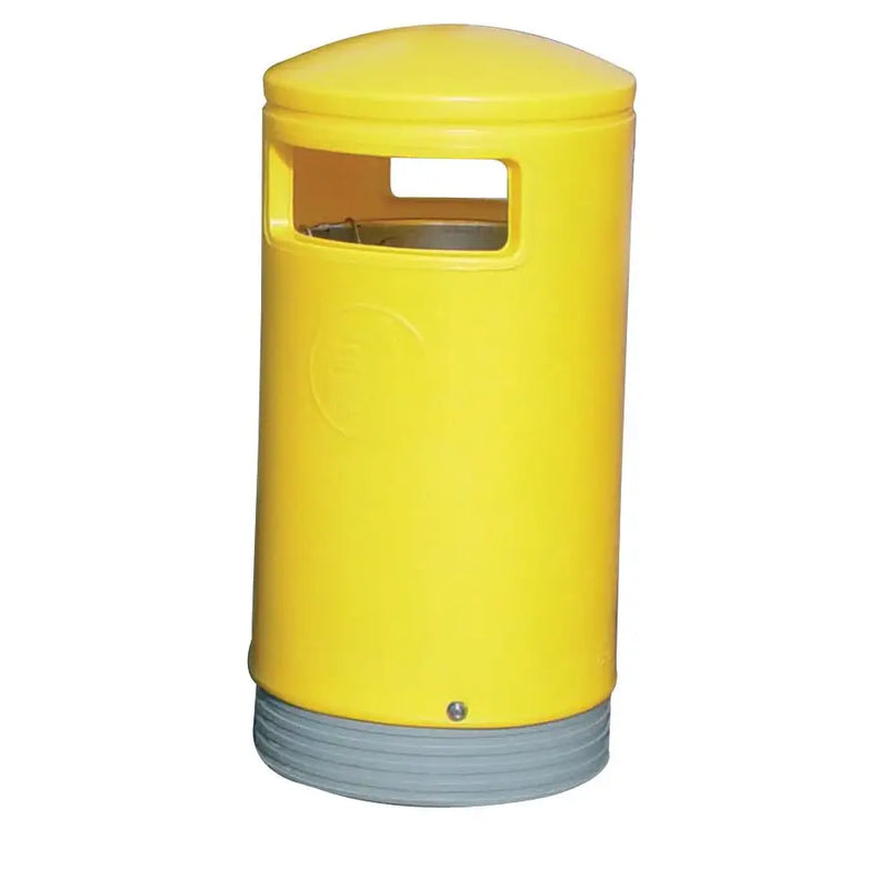 Hooded top litter bins