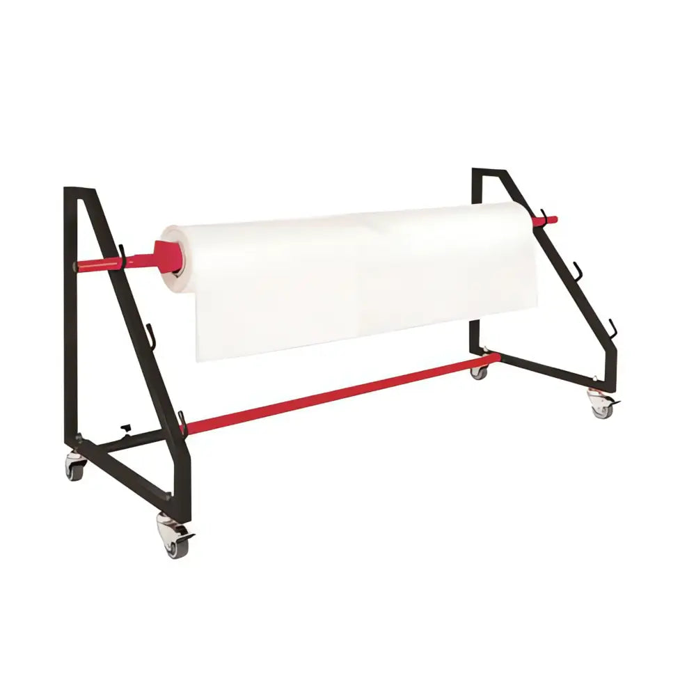 Large shrink film roll holder on wheels