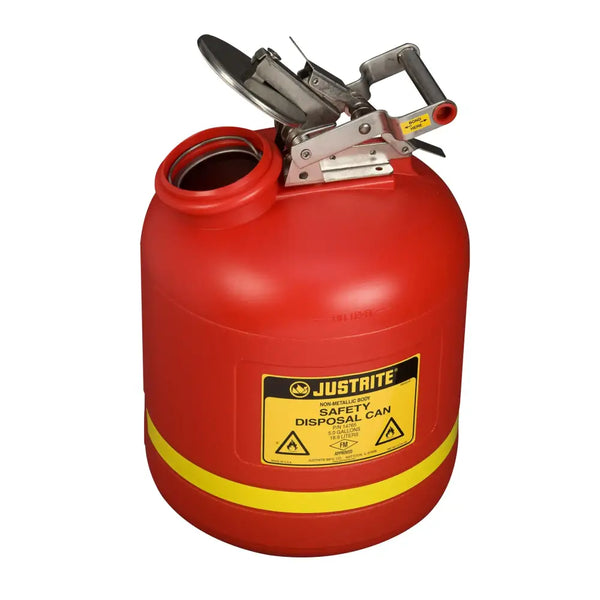 Liquid disposal safety cans