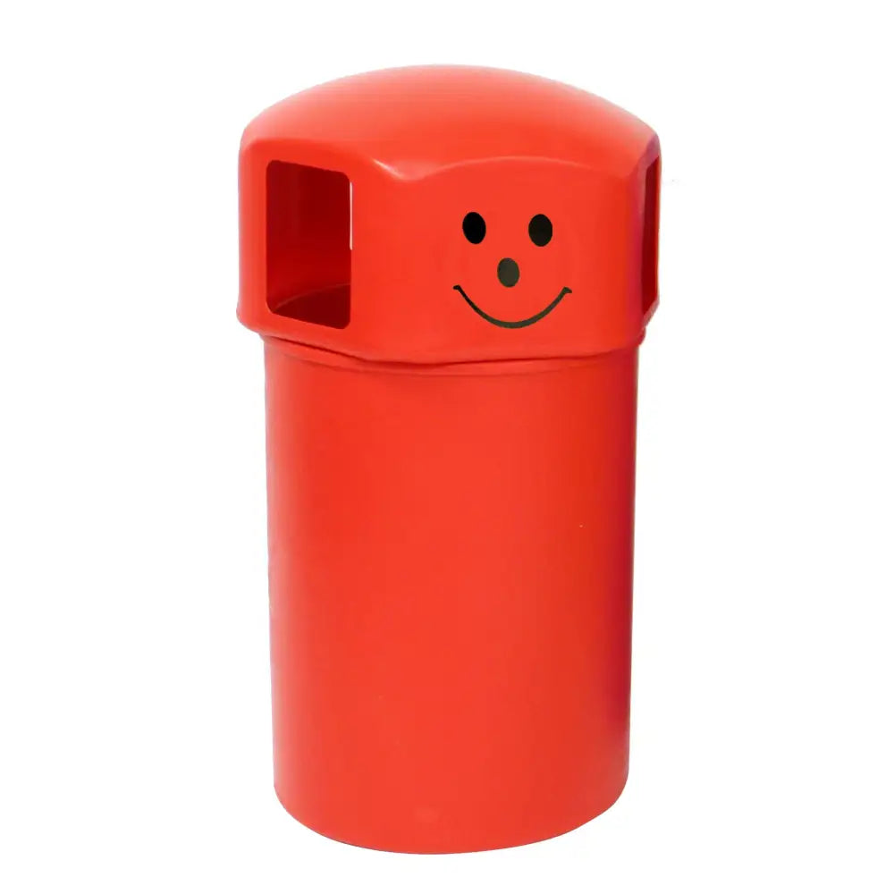 Litter bins with smiley face logo