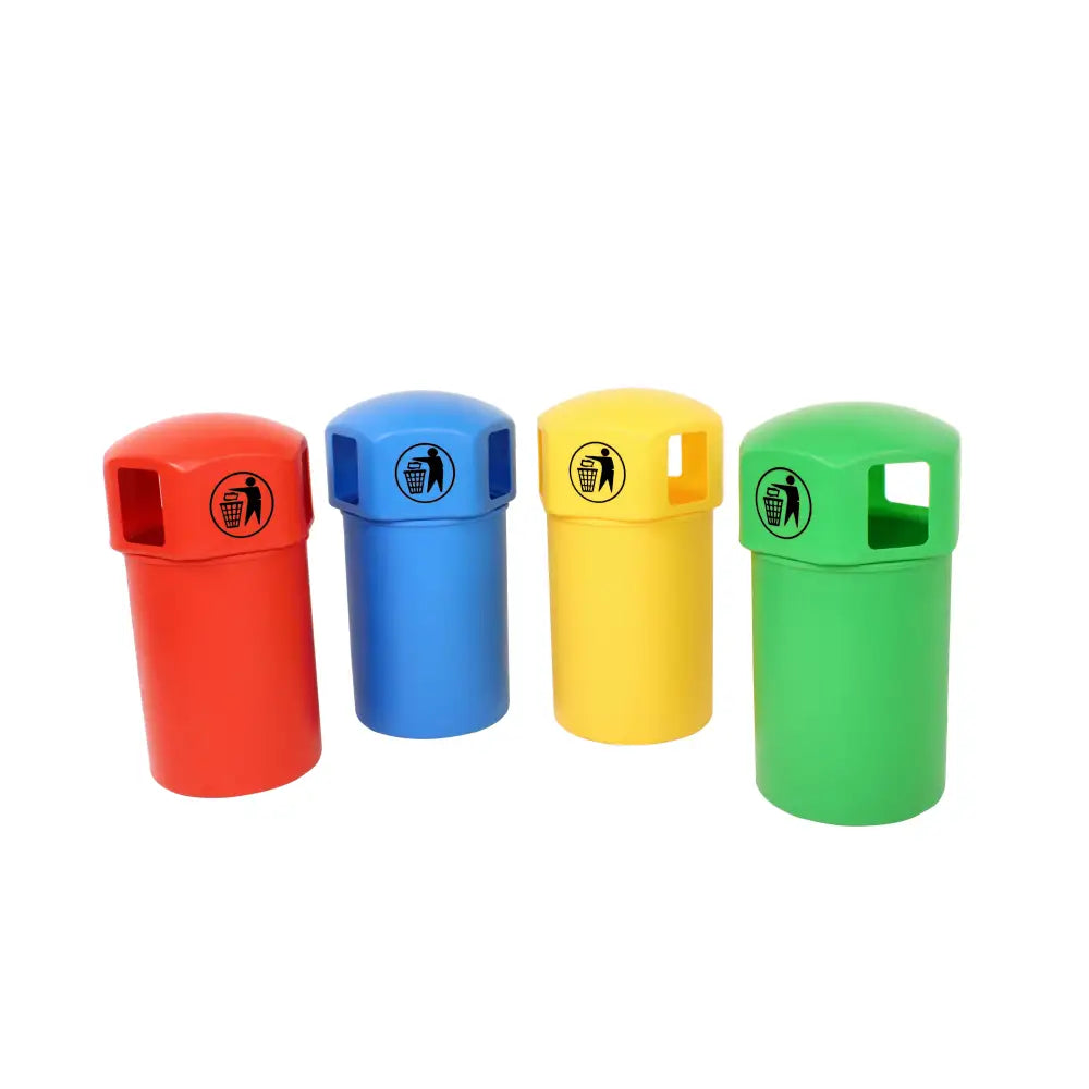 Litter bins with tidy man logo