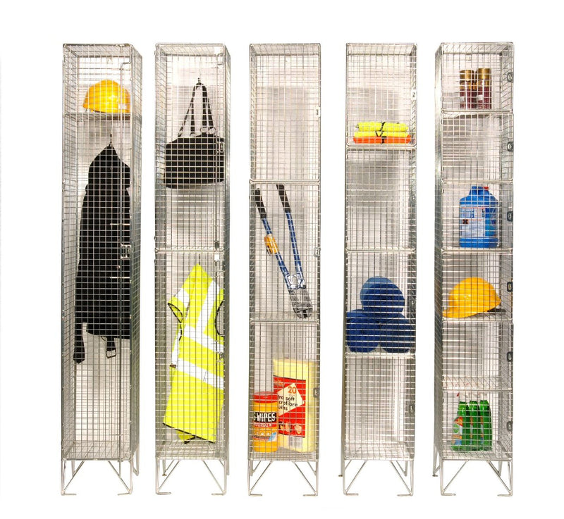 Wire Mesh Lockers  Get Me Packaging 457 Nest of 3 Lockers 1