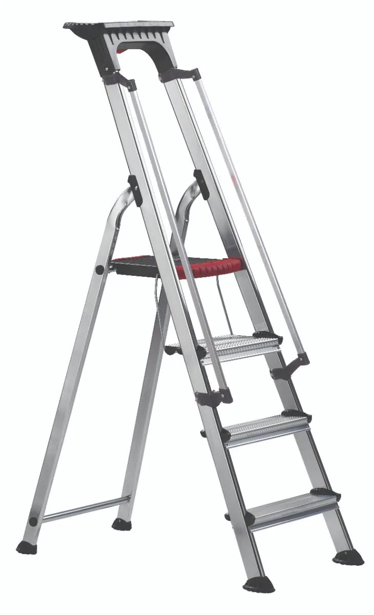 Double Decker Aluminium Stepladder with Tool Tray  Get Me Packaging   