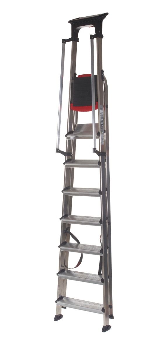 Double Decker Aluminium Stepladder with Tool Tray  Get Me Packaging   