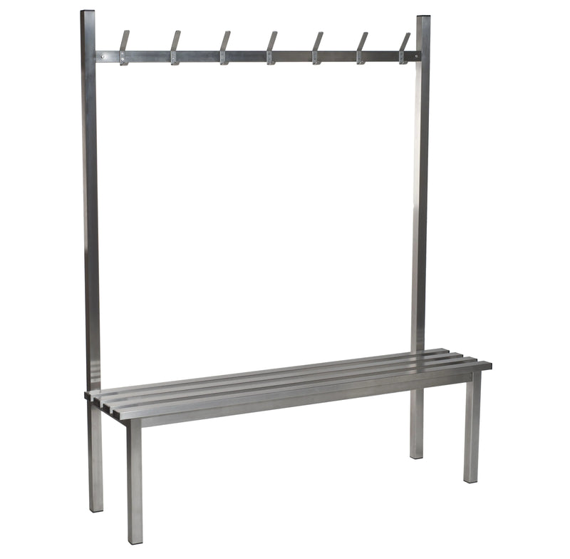 Aqua Solo Benches - Stainless Steel Slats & Hooks  Get Me Packaging   