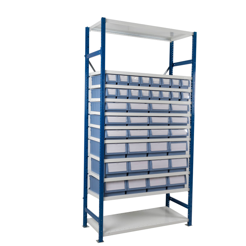 Small Parts Shelf Units (ASU)  Get Me Packaging Part Height Unit - c/w 16 x A 12 x B & 12 x C Trays 2000 x 1000 x 300 