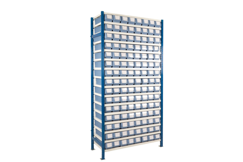 Small Parts Shelf Units (ASU)  Get Me Packaging Full Height Unit - c/w 120 x A Trays 2000 x 1000 x 300 