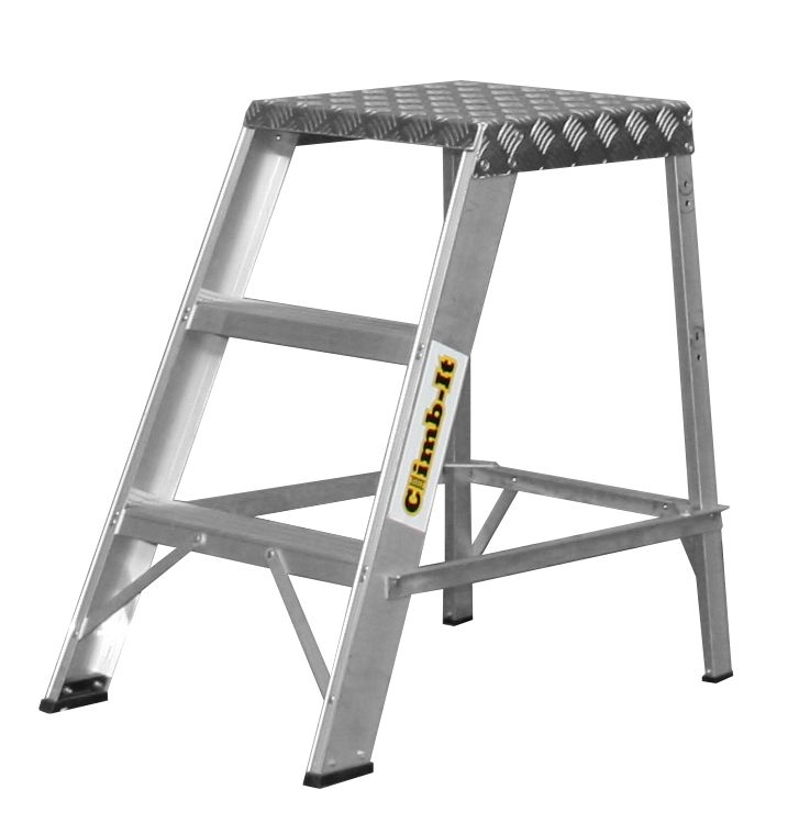 Climb-It Aluminium Library Steps  Get Me Packaging Without Handrails 3 700