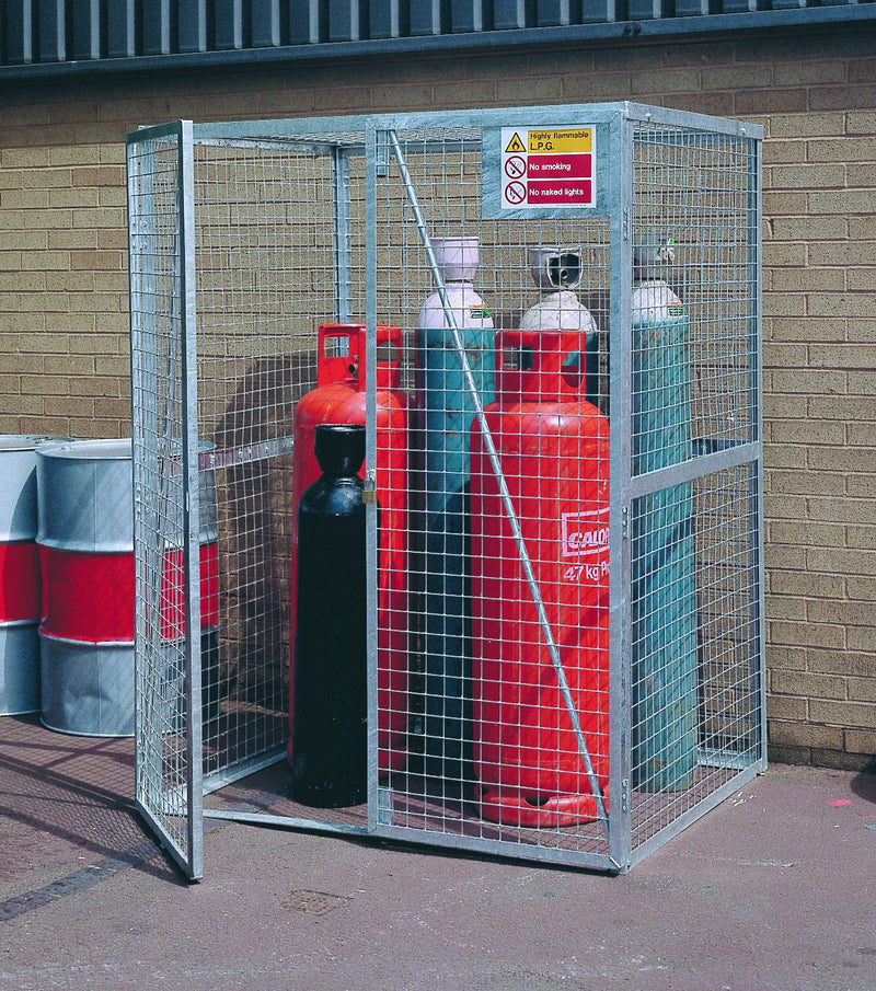 Grenadier® Cylinder Storage Lock Up Cages  Get Me Packaging Cage only 1840 x 1360 x 1095 Galvanised