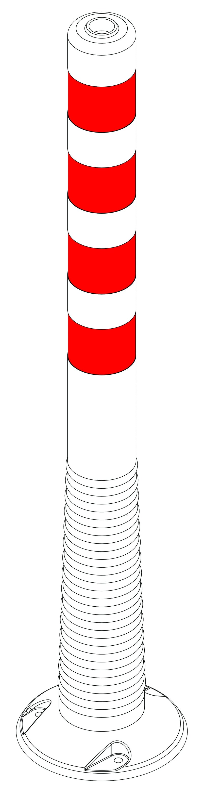 Brandsafe Flexi Delineator Range  Get Me Packaging White Post with Red Reflectors  