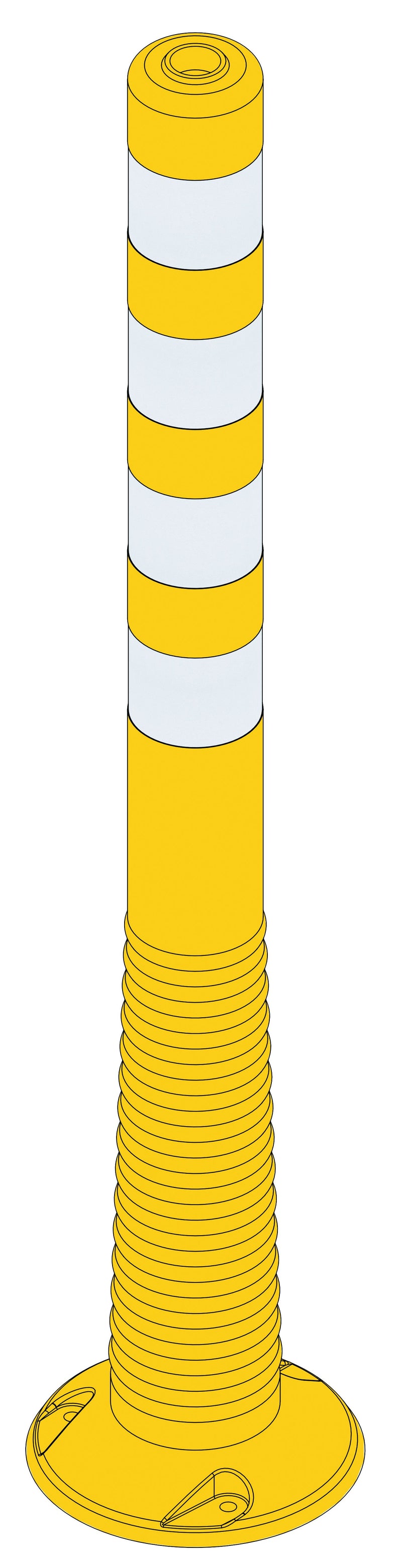 Brandsafe Flexi Delineator Range  Get Me Packaging Yellow Post with Silver Reflectors  