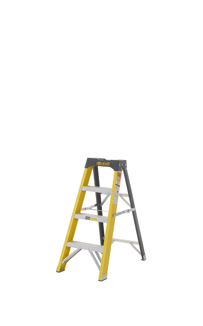 Climb-It Glass Fibre Swingback Stepladders  Get Me Packaging 3 950 x 460 x 780 1060