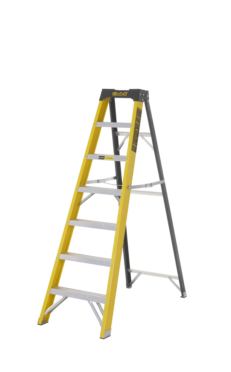 Climb-It Glass Fibre Swingback Stepladders  Get Me Packaging 6 1550 x 560 x 1230 1830