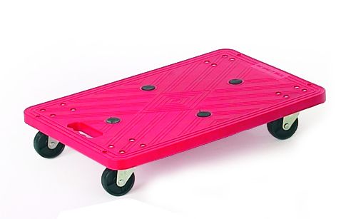 Mini Plastic Platform Dolly  Get Me Packaging Red 600 x 400 x 110 