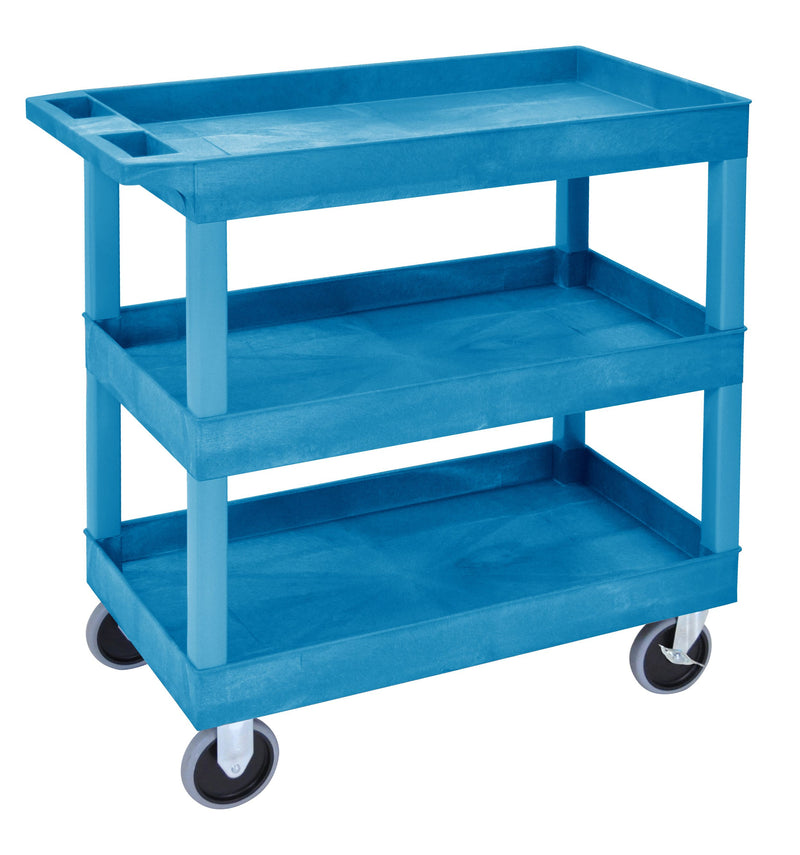 Proplaz Superstrength Plastic Multi-Purpose Trolleys  Get Me Packaging 3 Storage Trays 895 x 457 x 920 