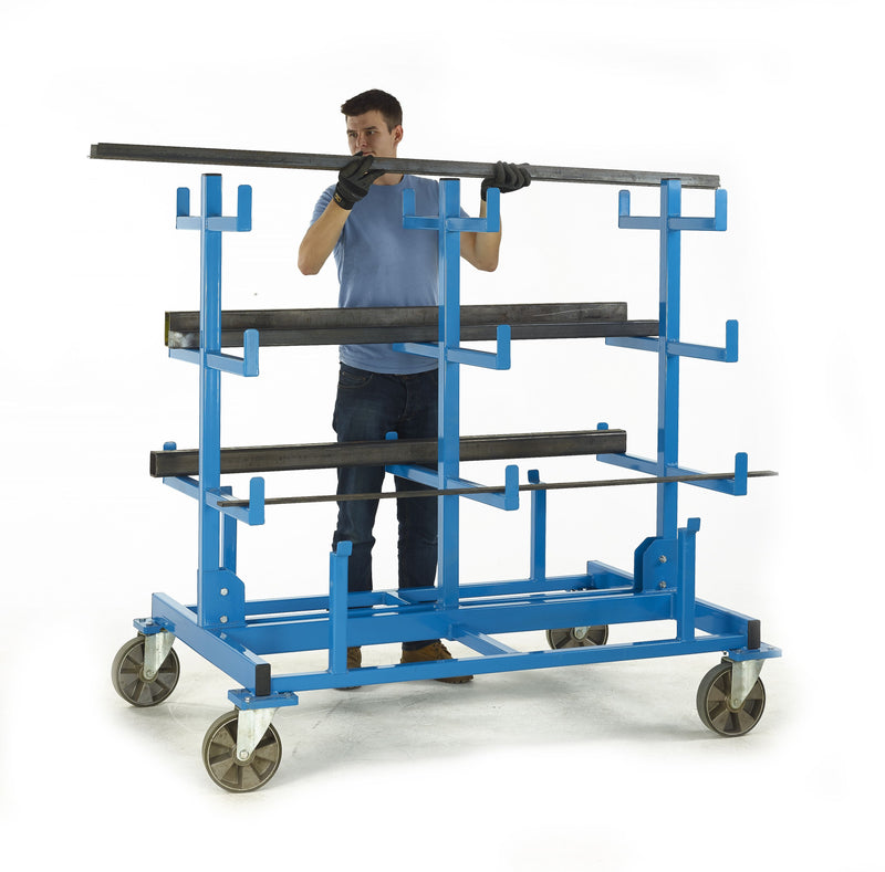 Heavy Duty Mobile Bar Storage Rack  Get Me Packaging 3 Support Posts  