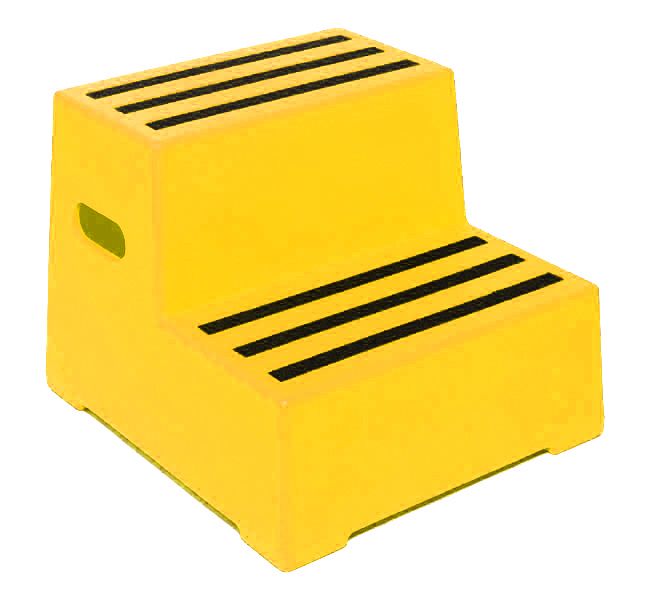 Heavy Duty Industrial Steps  Get Me Packaging 2 Yellow No Handrail