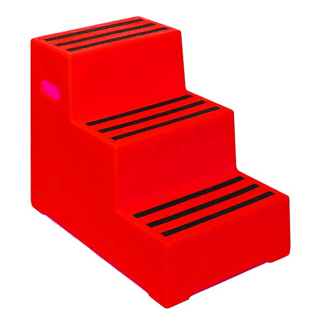 Heavy Duty Industrial Steps  Get Me Packaging 3 Red No Handrail