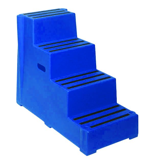 Heavy Duty Industrial Steps  Get Me Packaging 4 Blue No Handrail