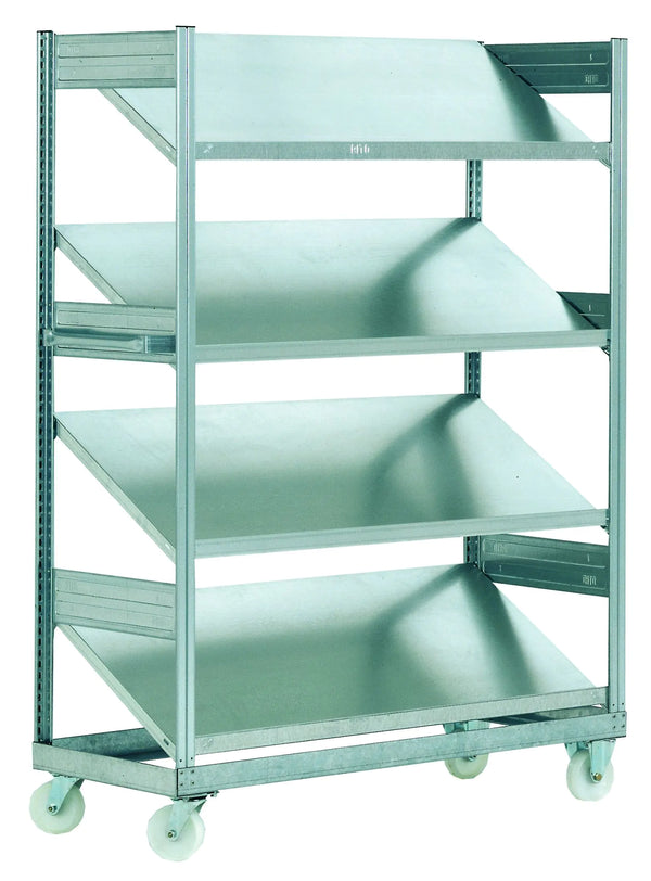 Inclined Mobile Shelving  Get Me Packaging   