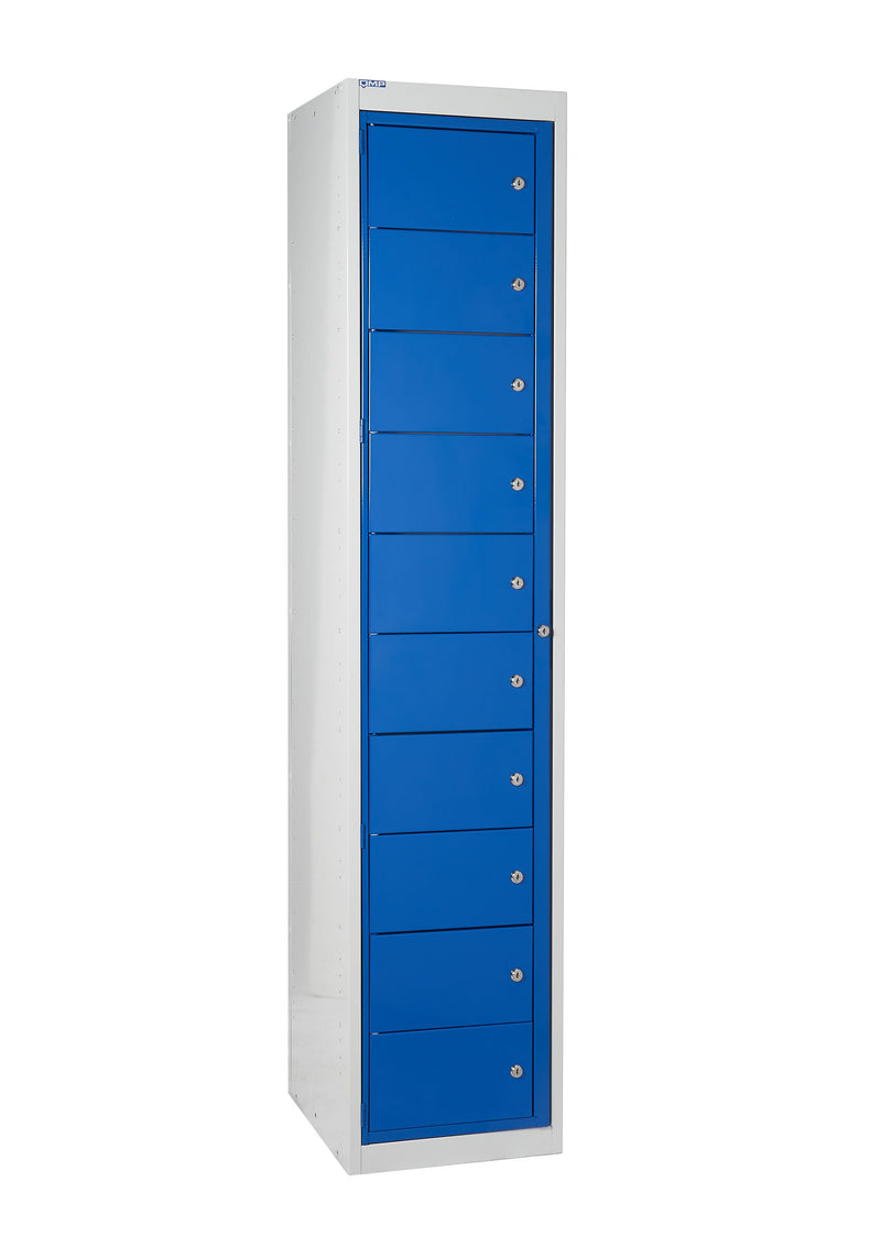 Flat Garment Lockers  Get Me Packaging 10 Dark Blue 1800 x 380 x 450