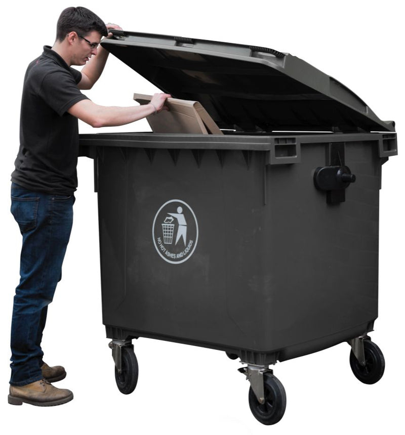 660L & 1100L Waste Bins  Get Me Packaging 660 Dark Grey 